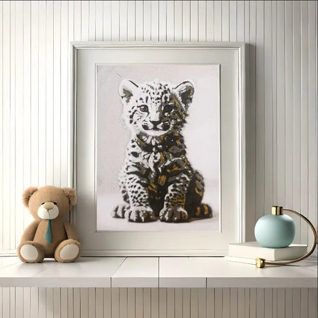 Süßes Baby Geparden Wandbild: Perfekte Deko fürs Kinderzimmer!