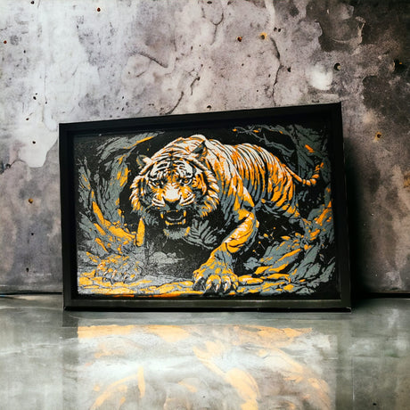 3D-gedruckte Wandkunst: Majestätischer Wildtiger in beeindruckender Realitätsnähe – Stilvolles Dekor für Abenteuerliebhaber